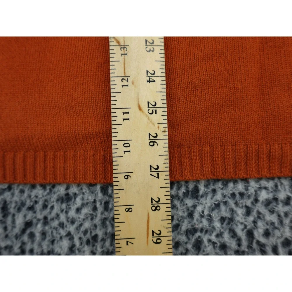 Banana Republic Cashmere Sweater Mens Large Orange Crew Neck Pullover‎ RN54023